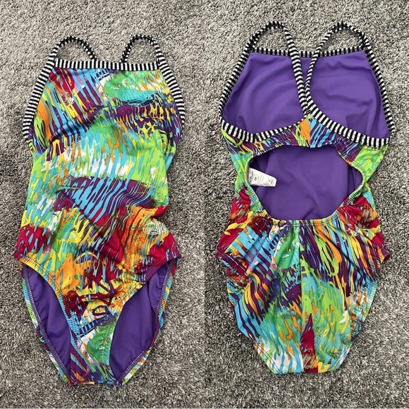 Dolfin Uglies Women's V-2 Back One Piece Swimsuit size 28 - Picture 1 of 7